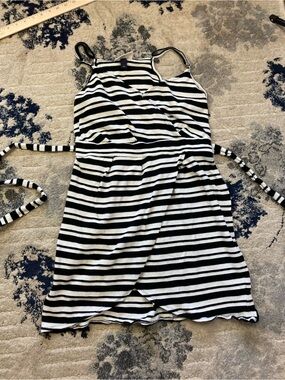 Universal Thread Black and White Striped Tank Dress